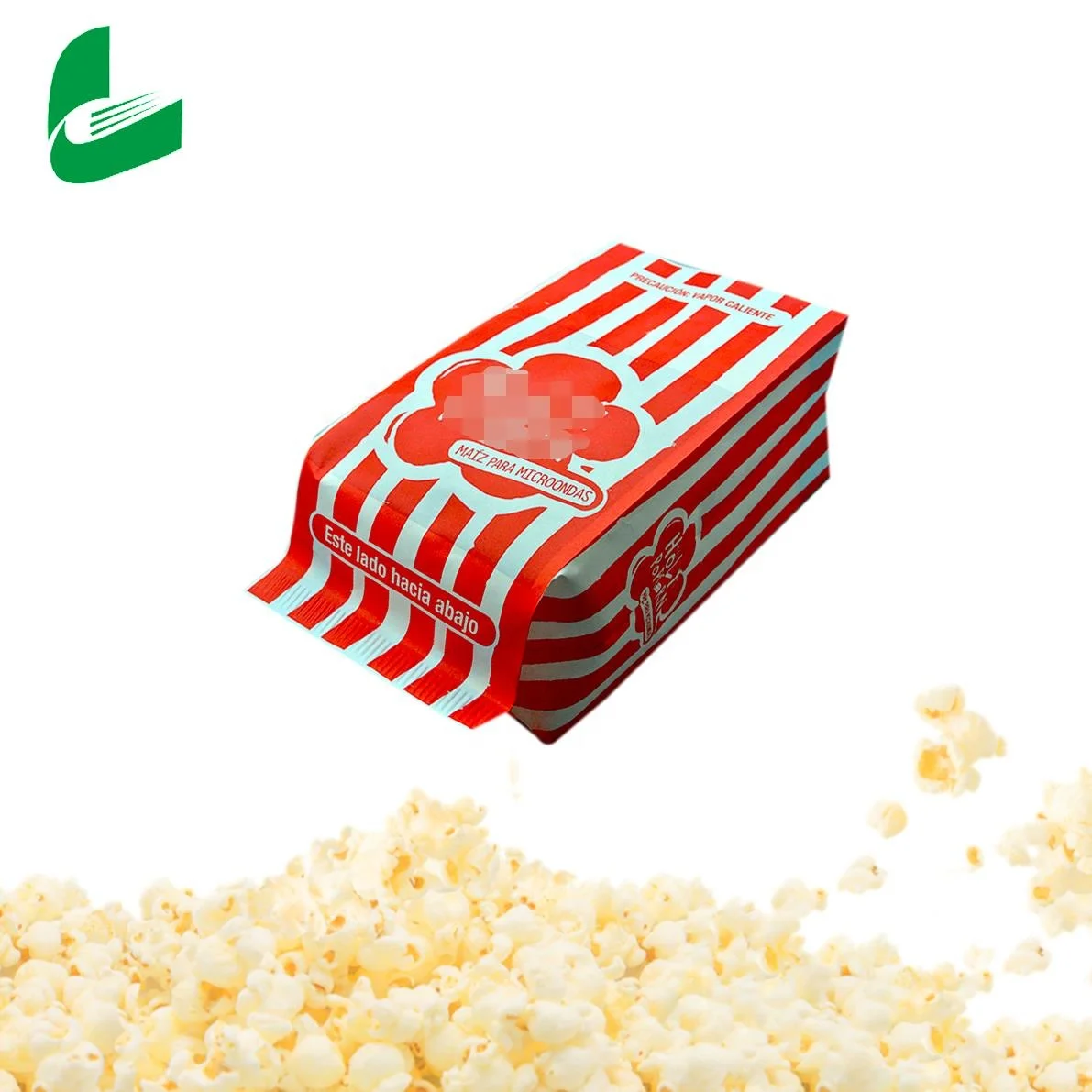 Jinan Huafeng factory price custom greaseproof and biodegradable paper kraft microwave popcorn paper bag