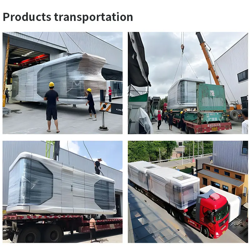 Modular Prefabricated House Ready To Ship Living Prefab Villa 2 Bedroom With Toilet Tiny Space Capsule House 40Ft