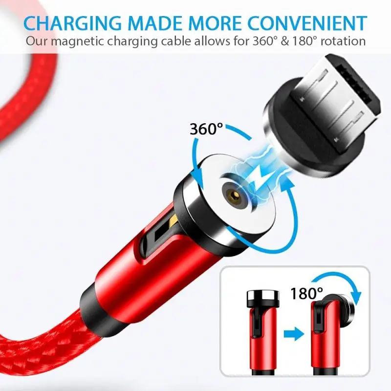 Ipsky 3 in1 magnetic charging cable / Self Winding Organizing Easy Coil 3A fast Charging Cable