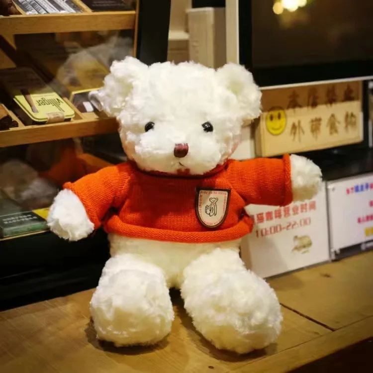 Wholesale 30cm Teddy Bear Polo Sweater Bear Doll Plush Toy Doll Valentine Day Girls Birthday Gift