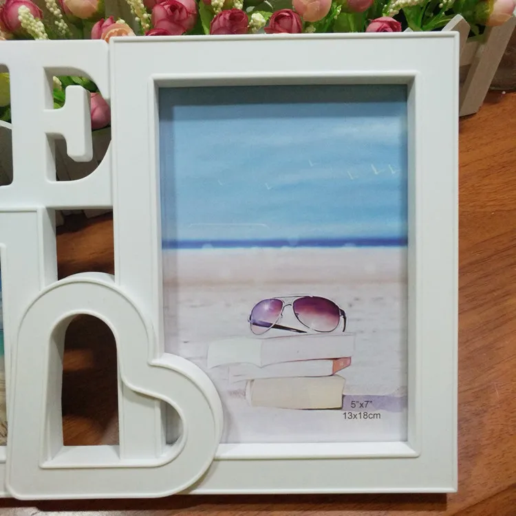 America market Opening Plastic Wall Hanging Word Love Photo Collage Frame Wedding Decorative Multiple Photo frame