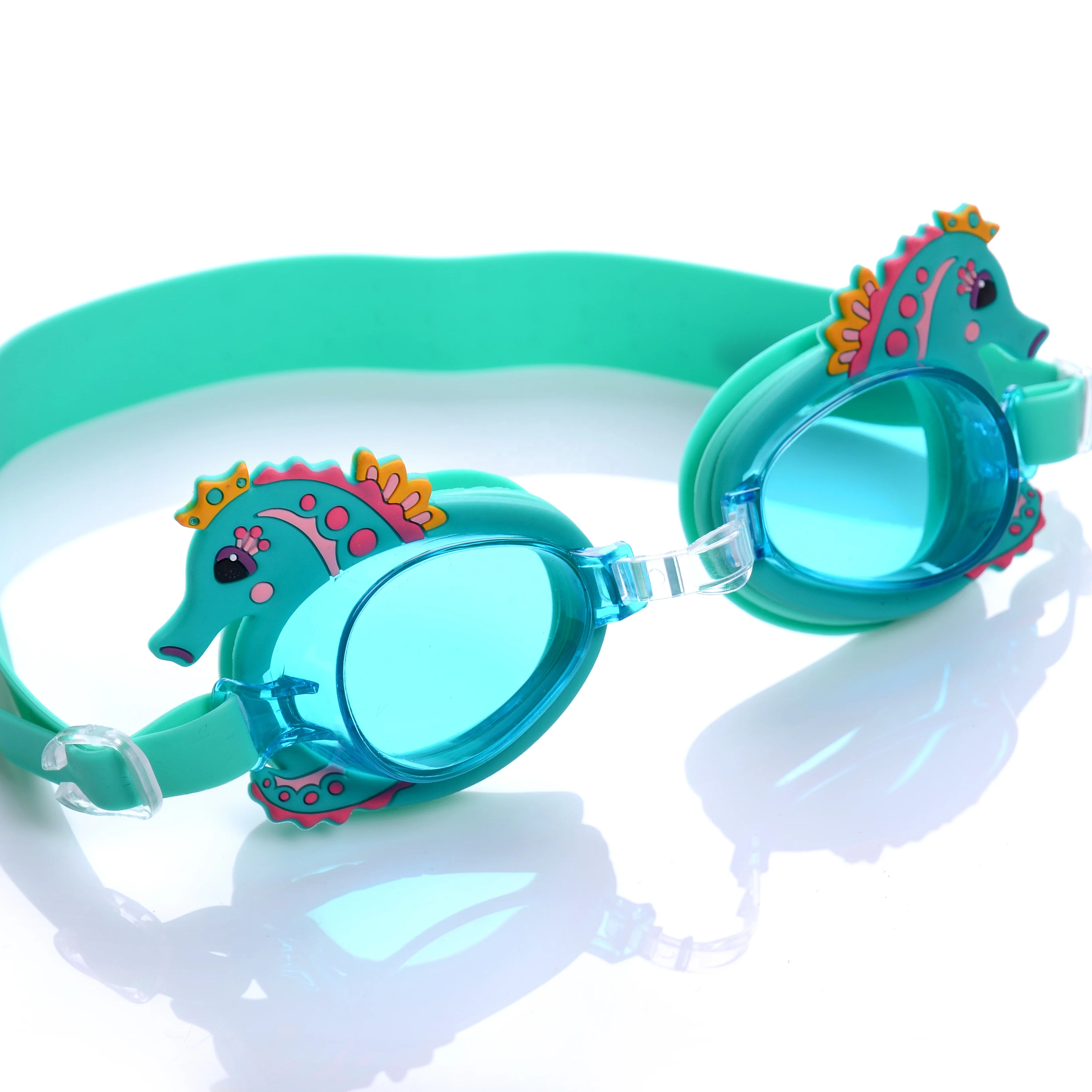 best kids children cute interesting design aqua waterproof silicone comfortable swimming goggles