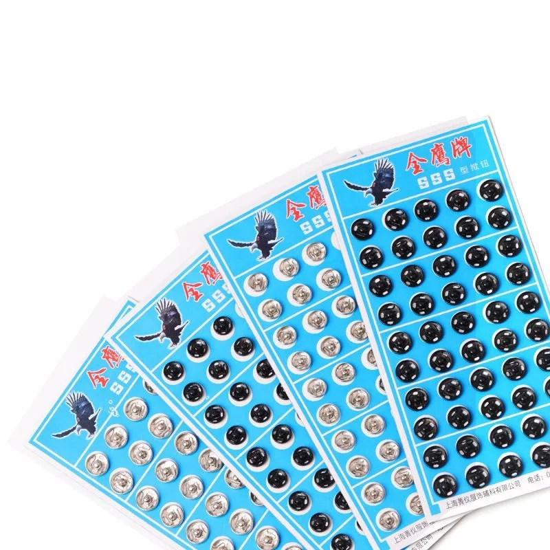 Factory Sale Assorted Size Garment Accessories Round Press Buttons Studs Black Snap Buttons for Clothing