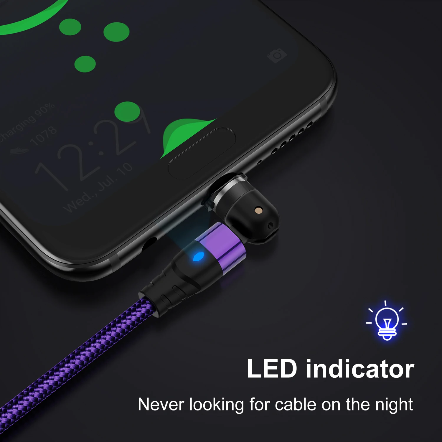  Магнитный кабель USLION 2 м с Micro USB 540 новинка зарядное устройство типа C быстрая зарядка зарядный провод шнур для телефонов iPhone 11