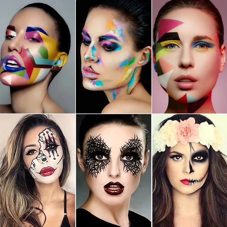 3 Colors High Pigment Non Toxic Safe Halloween Oil Based Face Stage Makeup Body Face Paint Color