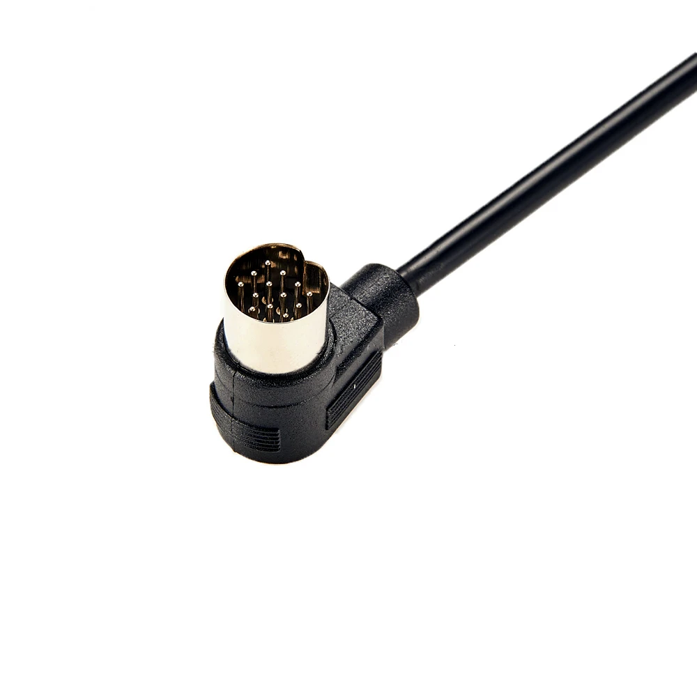 OEM custom black 13 PIN male MINI DIN big din connector midi extension cable