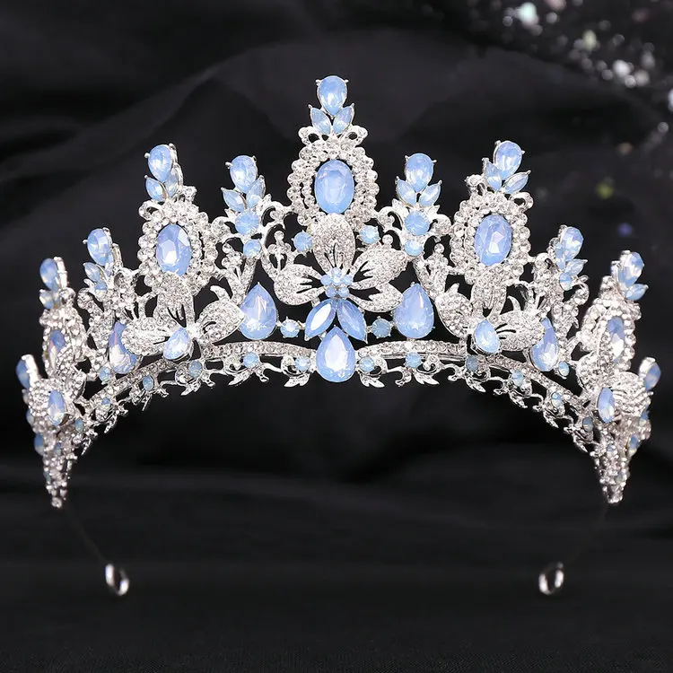 New arrival  flower crown high quality bridal hair accessories crystal wedding tiara crown for woman