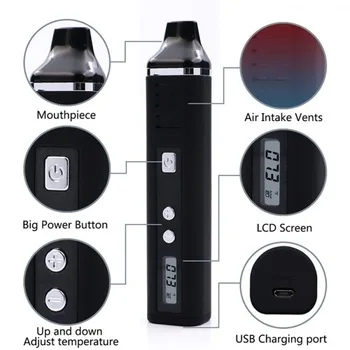 
Dry Herb Vaporizer Pathfinder V2 Vape kit with 2200mah build-in battery Electronic Cigarette Vapor Kits E Cig 
