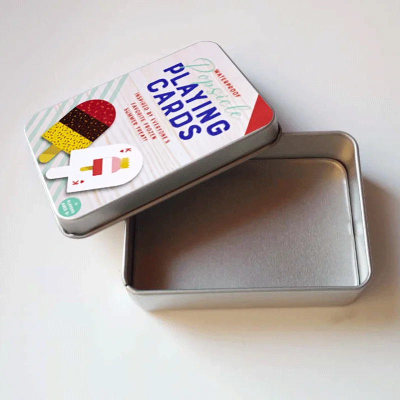 Wholesale Rectangle Tin Boxes USB Mini Metal Chewing Gum Packaging Tinplate Box With Window