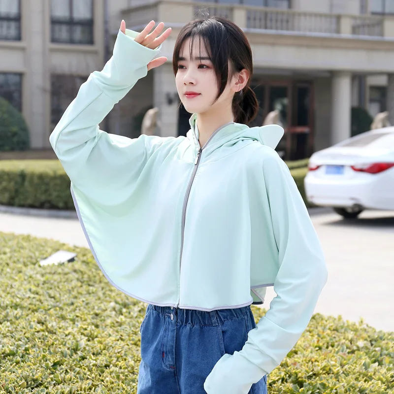 Summer UPF 50+ Women Jacket Long Sleeve Sun Protection Hoodie Outdoor Activities Cool Sun Protection Clothing for women