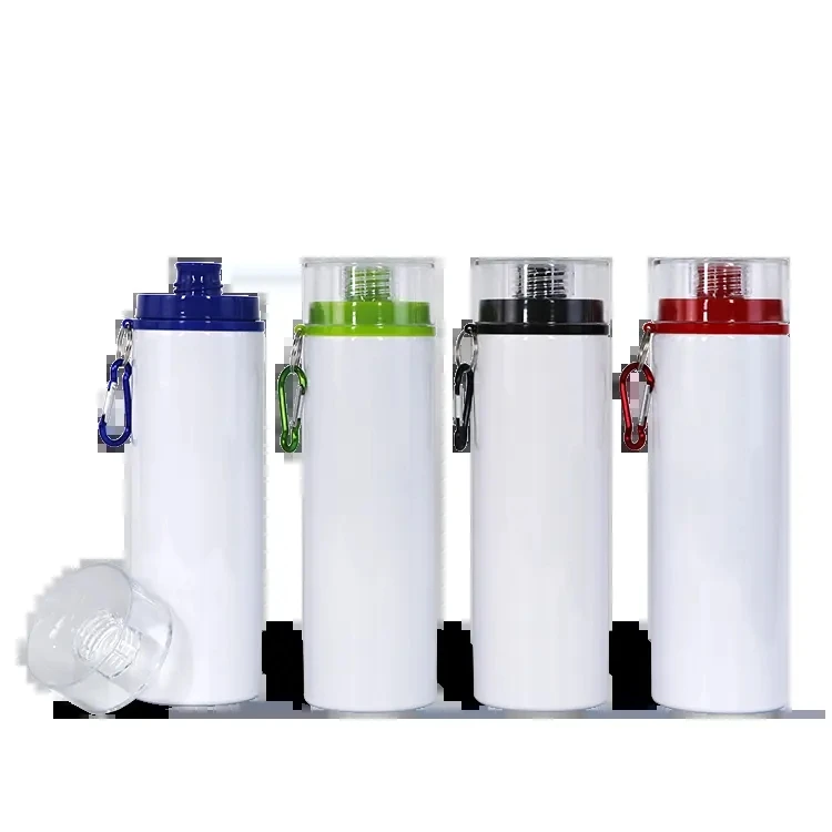 750ml Aluminum Water Bottle Travel Accessories Sport with Colorful Lid
