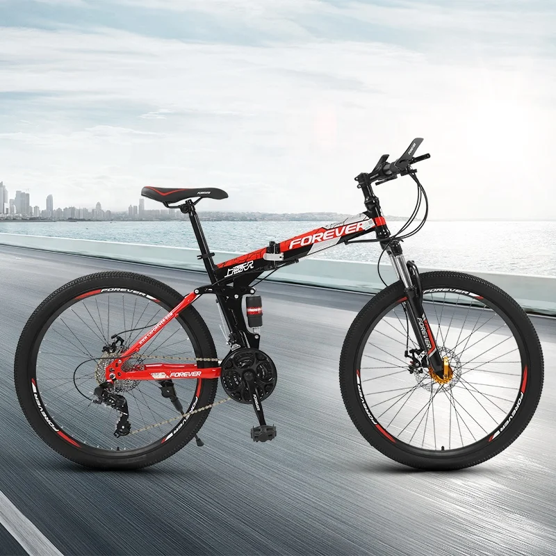 
FOREVER Factory Supply cheap bike 24 inch 27 speed folding mountain bike for adult 