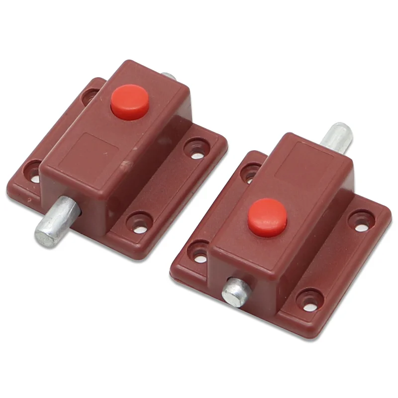 high quality plastic push to open cabinet door magnetic catcher Cabinet Door Button Bolt Latch