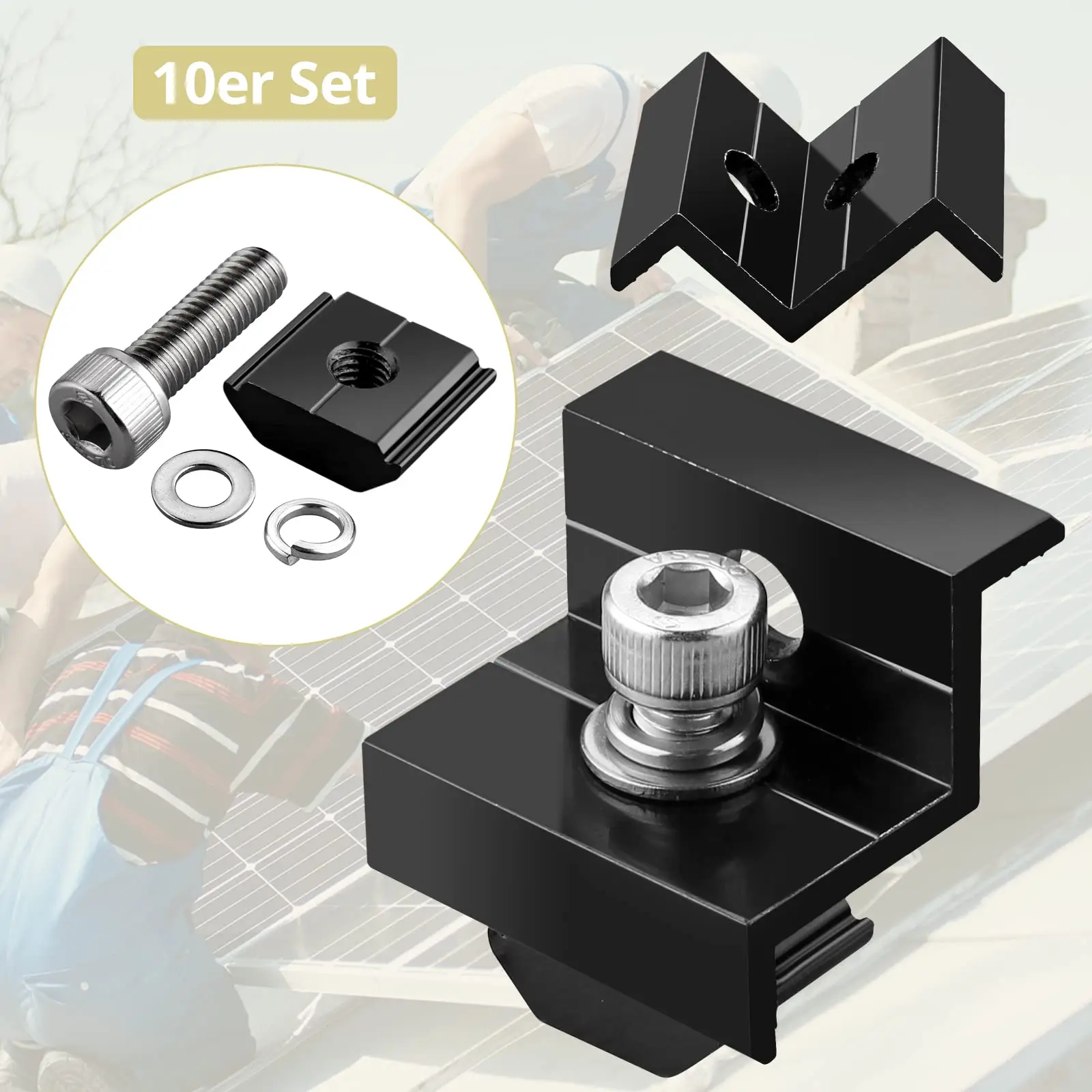 PV Module End Clamp for Solar Panel Thickness 30mm and 35mm Solar Mounting System