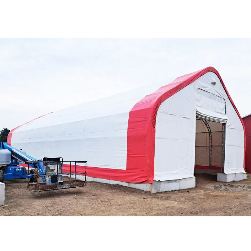 Good selling-GAISHI   Heavy Duty Galvanized Steel Frame Double Truss PVC Container Shelter Canopy Tent