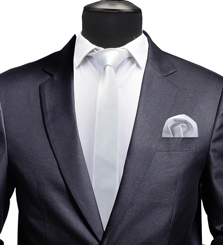 Free Shipping Classic Silk Men Tie Solid Color Red Blue Silm 6cm Neckties Party Wedding Pocket Square Set Luxury Tie Set for Men