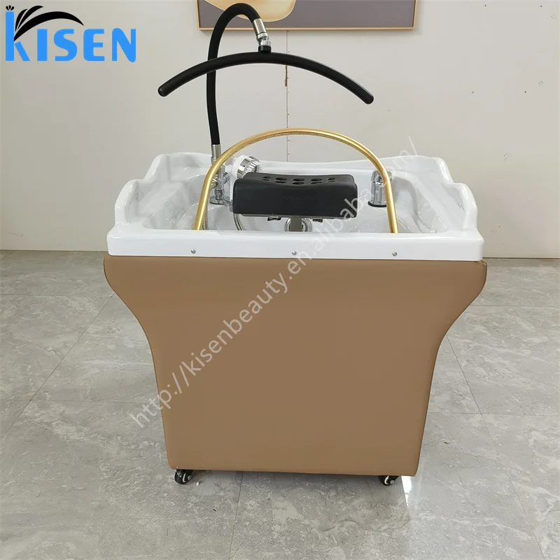 Kisen Head Spa Shampoo Basin For Hair Salon Equipment Complete Functions Multi -Purpose Use Connect With Pipes