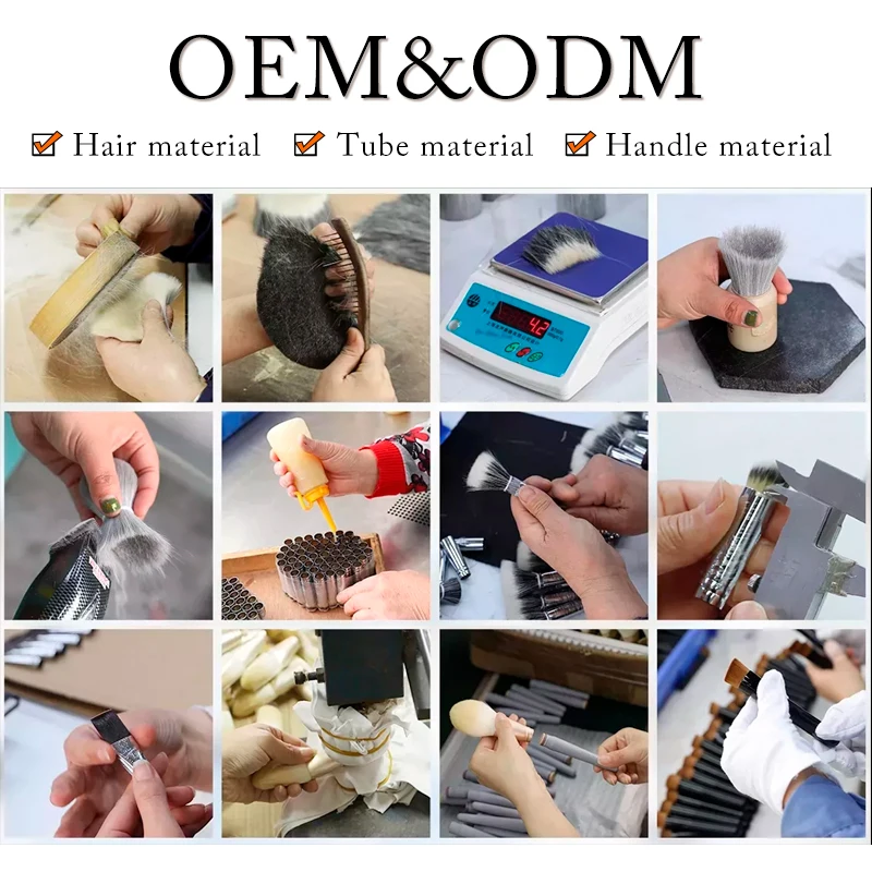 Luxury Goat Natural Hair Handmade Cherry Blossom Powder Paint Buffing Blush Makeup Brushes Foundation Makeup Brush