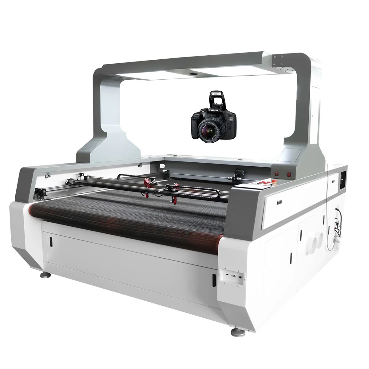 1810 CCD Camera Auto feeding Co2 textile laser fabric cutting embroidery machines