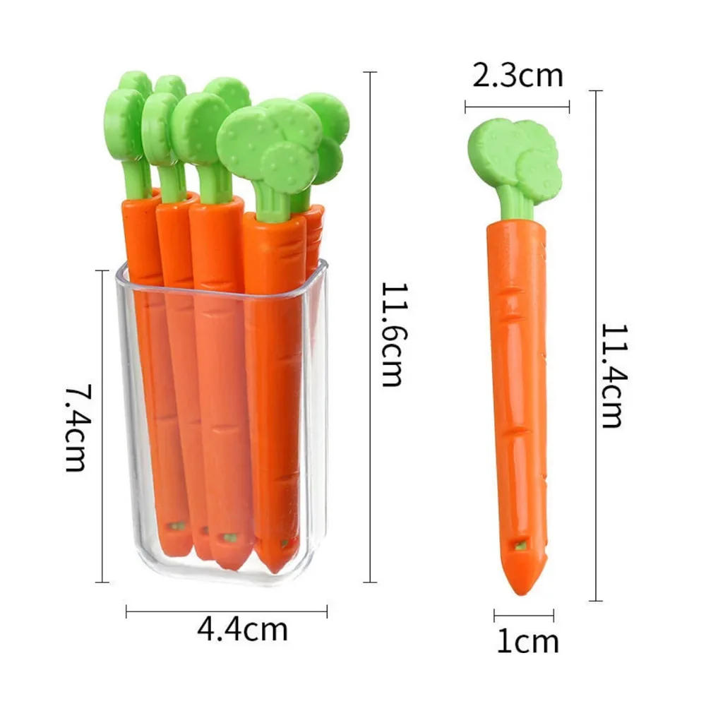 Cute Creative Kitchen Carrot Shape Coffee Potato Bags Sealing Plastic Food Bag Clips