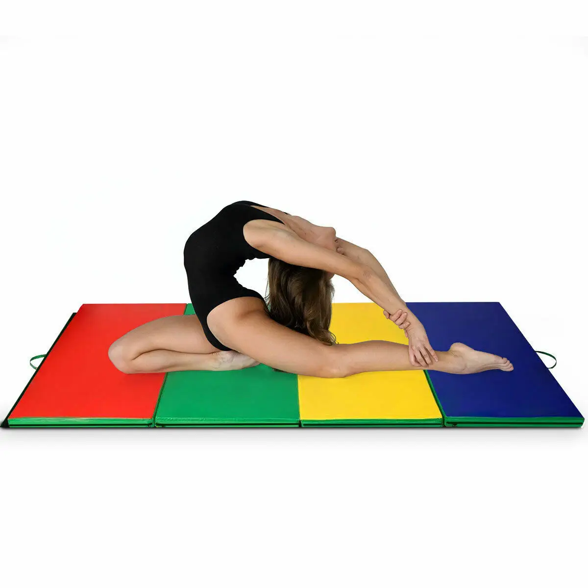 wholesale customized tri three fold folding exercise mat with carrying handles Smartfit thick foam Gymnastics Mat