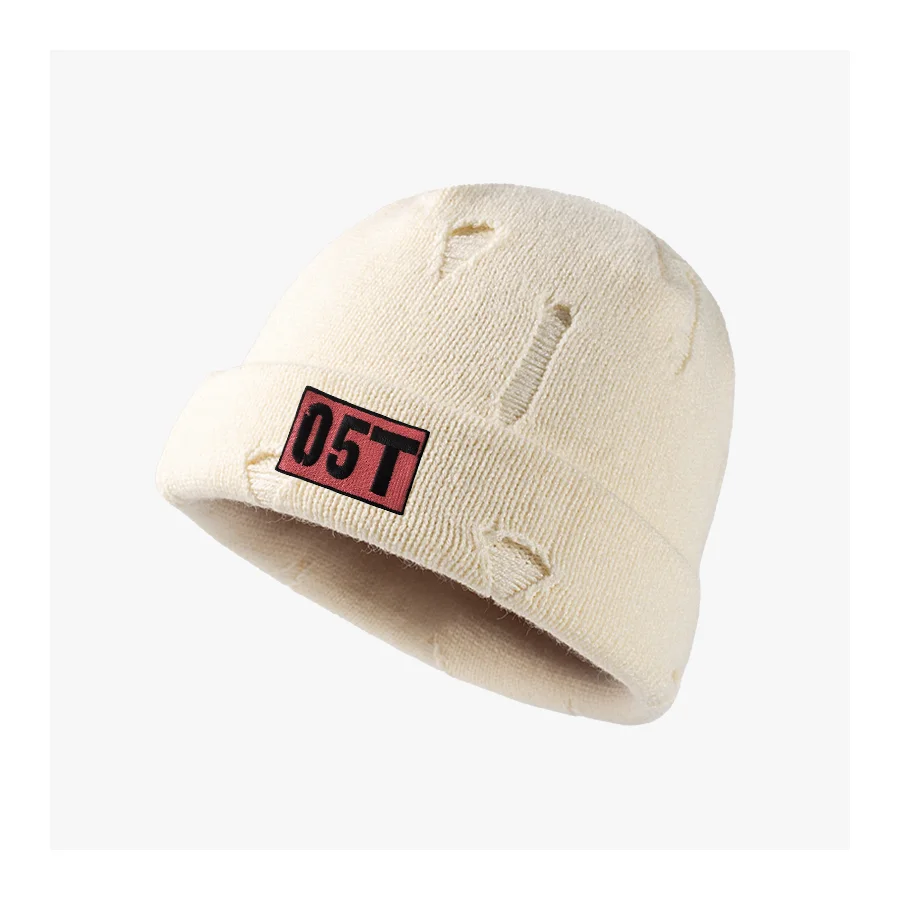 Autumn and winter short Europe and the United States fashion hip hop hat rolled edge worn melon skin hip hop hat