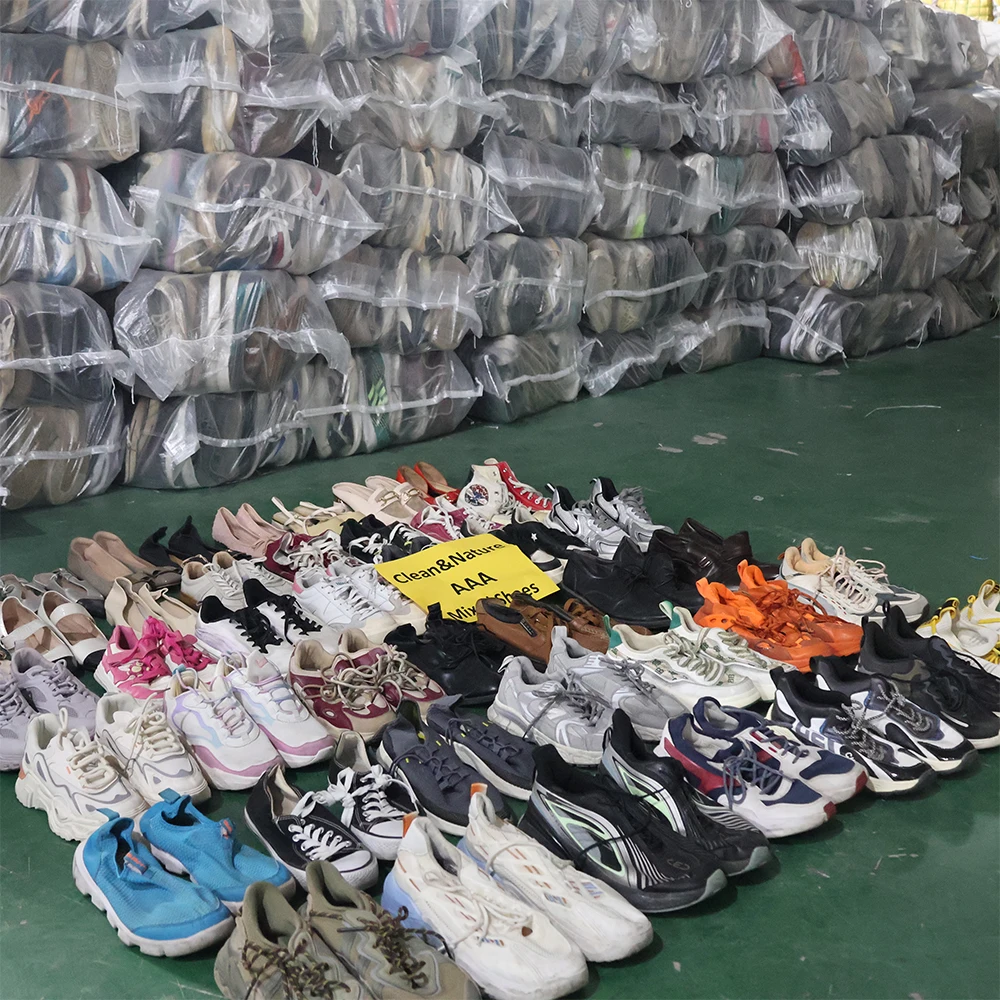 Ukay ukay direct supplier Thrift shoes popular second hand shoe bulk mixed adult sport branded shoes good packing bale