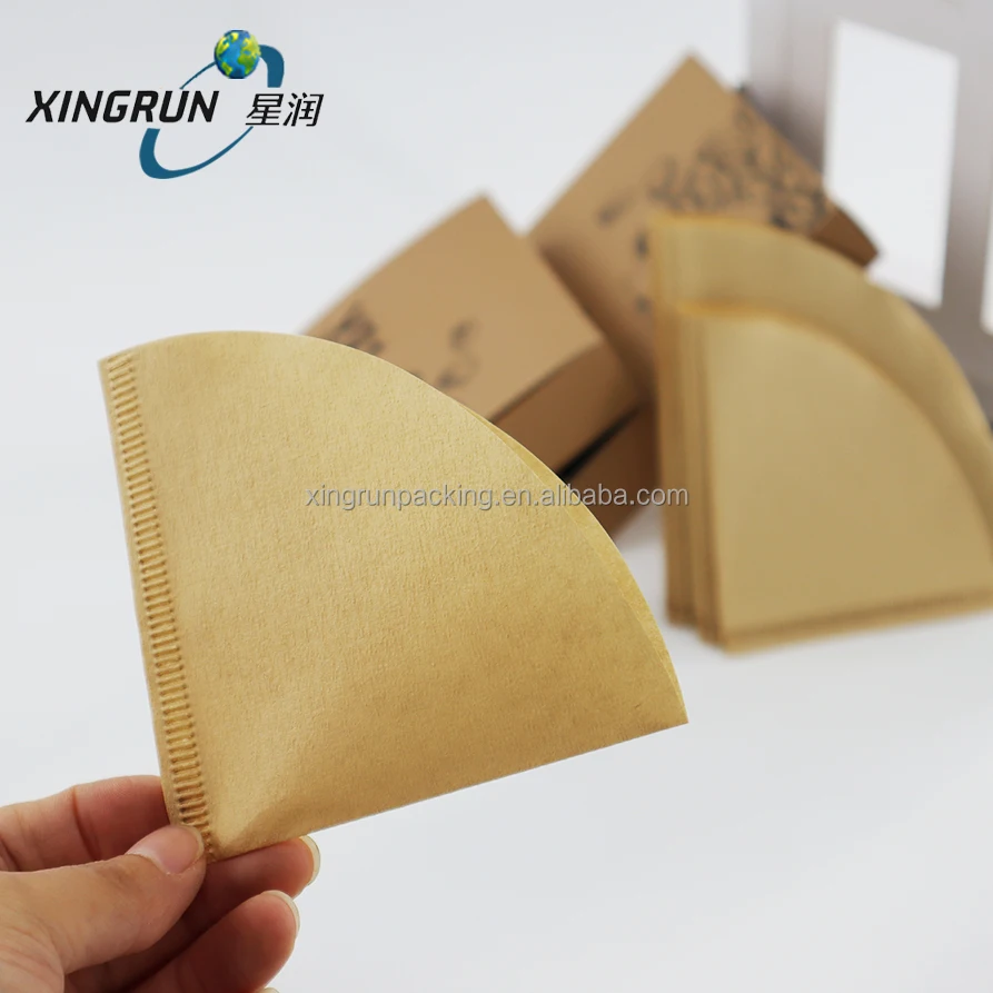 Usesoon new arrival fan sector shape pour over coffee filter paper 101 102 104 bleached and bleached cold brew