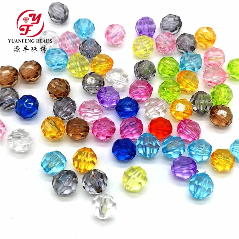 cut shape  through  hole clear neon beads  for jewelry making