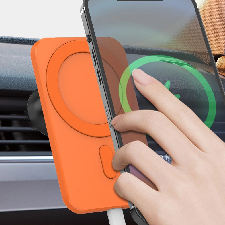 Magnetic Wireless Car Charger For iPhone13 Wireless Phone Charger 15W With Magnetic Ring Car Charger