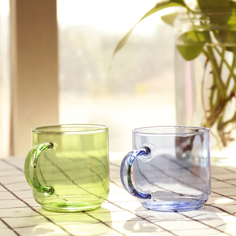 Good Reputation glass mug with handle espresso coffee single wall glass water cup