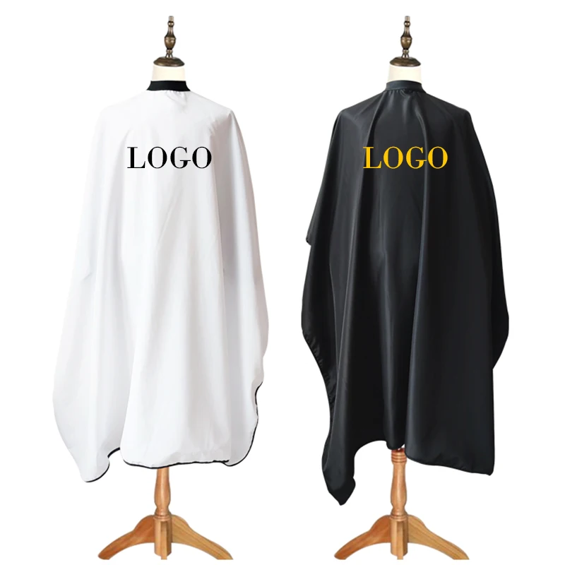 custom logo rubber neck  barber supplies hairdressing cape salon hair cutting barber capes with silicone neck