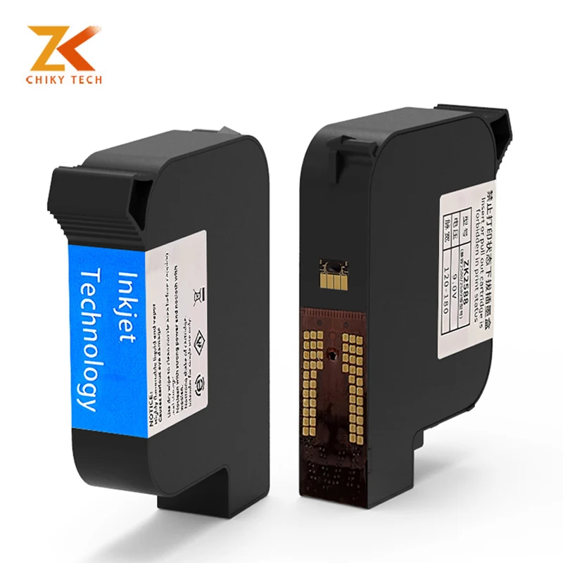 Compatible 42Ml Black Inkjet Printers Semi-Automatic Solvent Ink Cartridge 12.7Mm