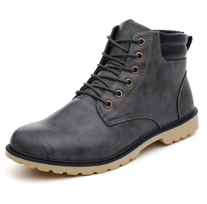 Fashion casual shoes cheap men work snow boots wholesale