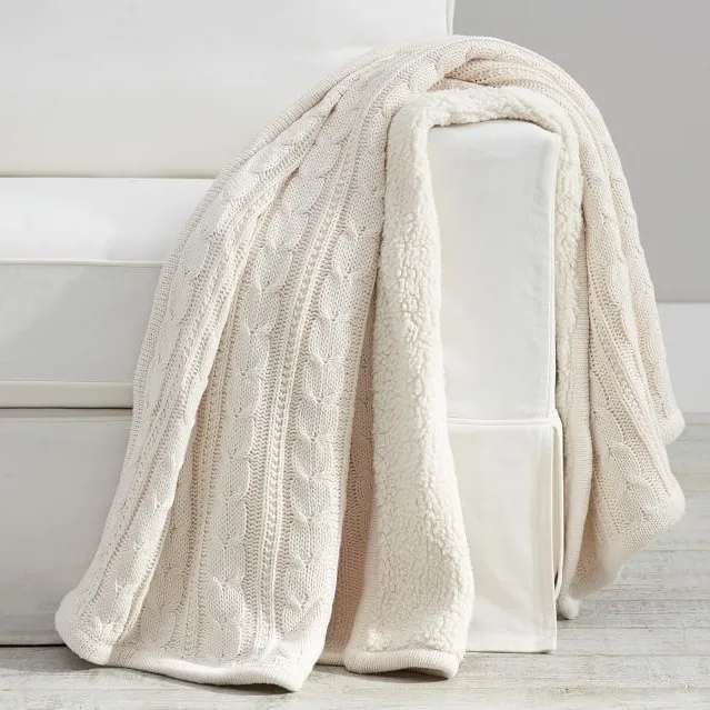 Домашний декор вязаное одеяло акриловое мягкое