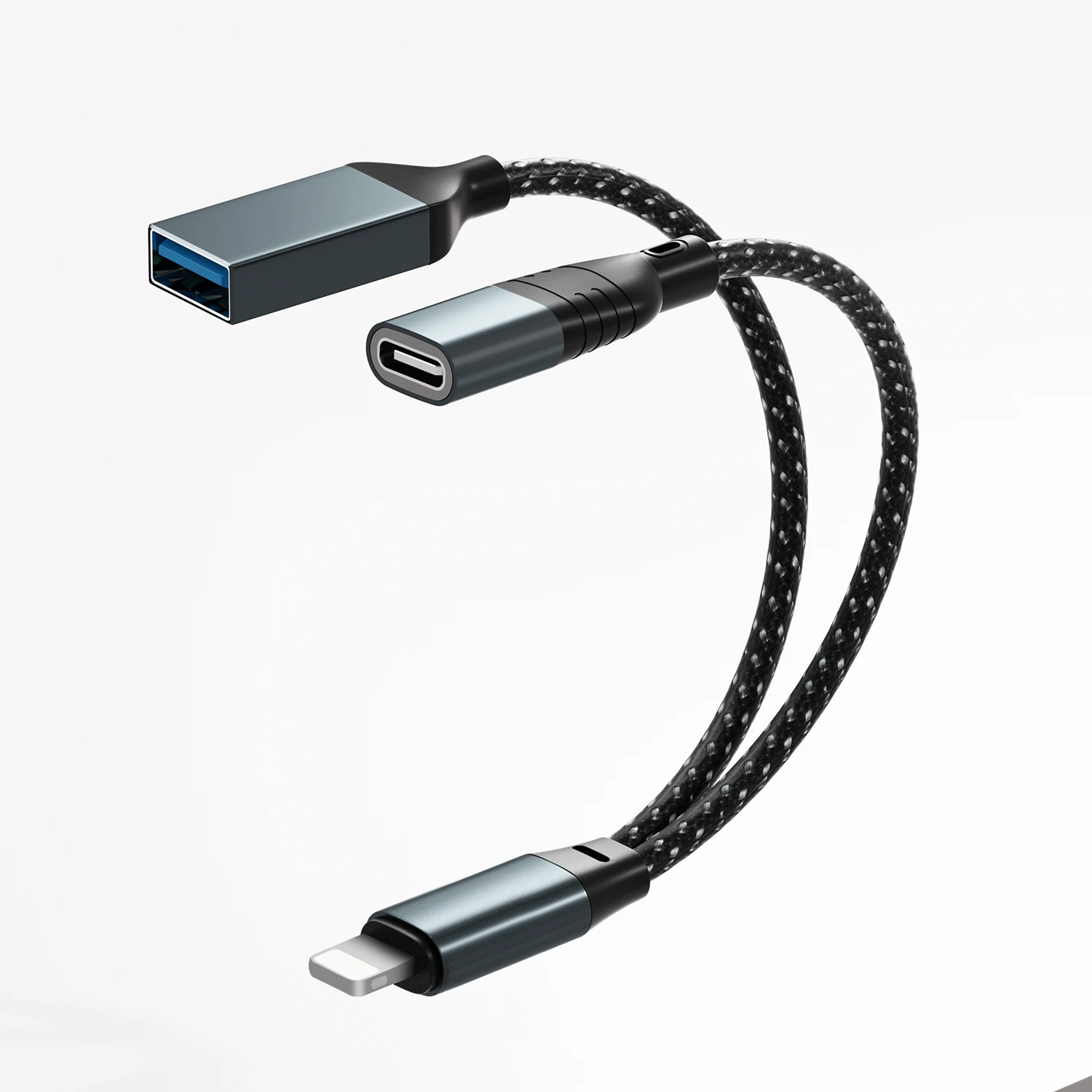 Тип C IOS к USB и USB C женский 2 в 1 OTG кабель с зарядным портом USB-C OTG MIDI-адаптер для iPhone и Android