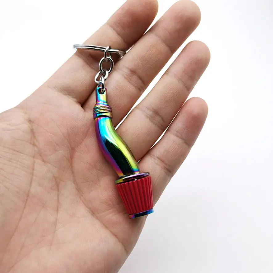 Car Parts Keychain NEO Chrome Metal Keyring Wheel Hub Nitrogen Gas Bottle Shock Absorber Key Chain
