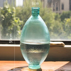 Dome blue large glassware vase vase decoration living room flower arrangement handmade Nordic space decoration