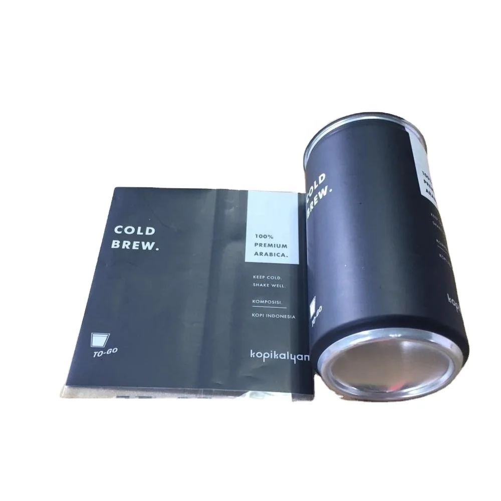 juice coffee drink empty blank aluminum cans and pet plastic cans with easy open lid used in coffee bar shop