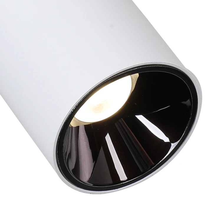 Super bright indoor 12W white black round ceiling track LED spot light
