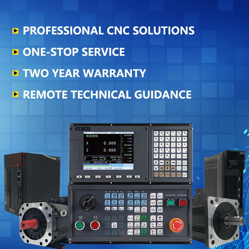 Support online Plc programming, support 2-way analog spindle  CNC lathe controller