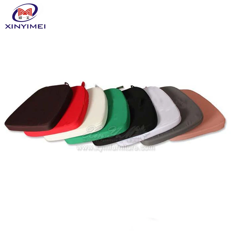 General use soft thicker white dining chiavari tiffany chair cushion for cheap price