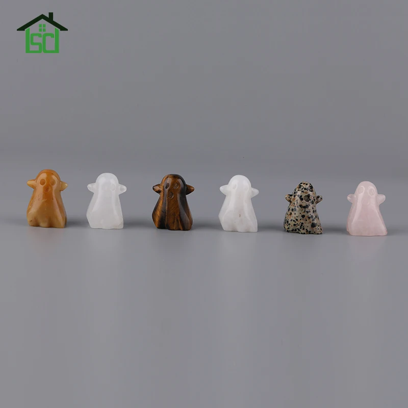 Cute design 1.5inch hand carved natural elves crystal crafts decorate