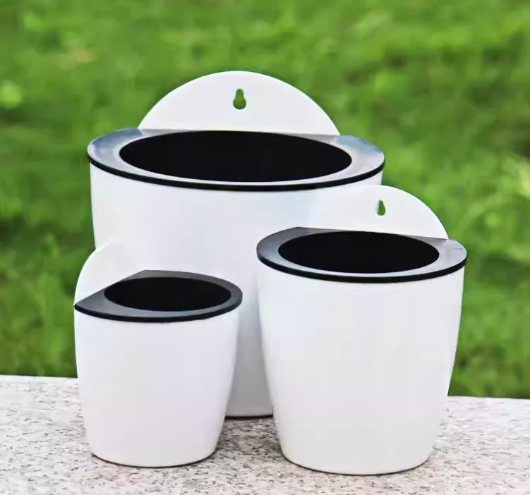 Dropshiping Orchid Self Watering Planter Indoor Outdoor Vertical Flower Pot Wall Mounted Window Hanging Pot for Kitchen Herbs