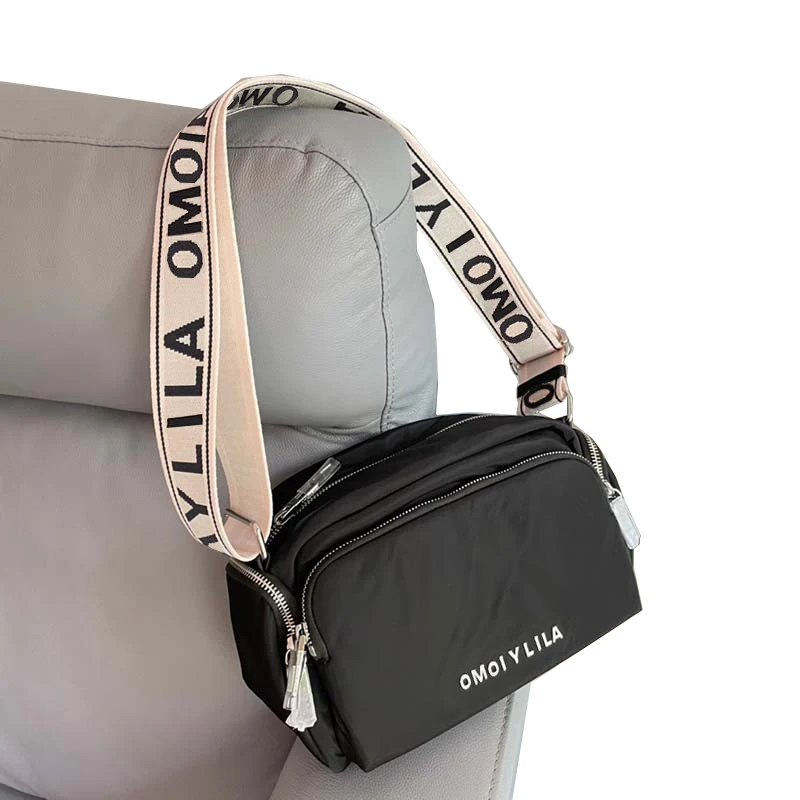 OMOI Custom Fashion Vintage Nylon Designer Boys Mens Messenger Crossbody Bag With Logo For Men