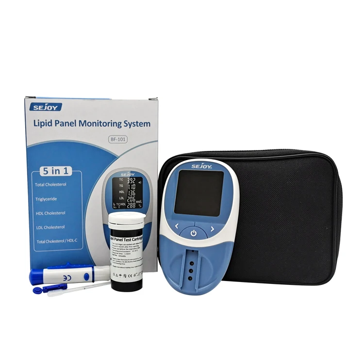 Sejoy 5 in1 Test Kit Blood Lipid Profile Analyzer  Lipid Cholesterol Meter