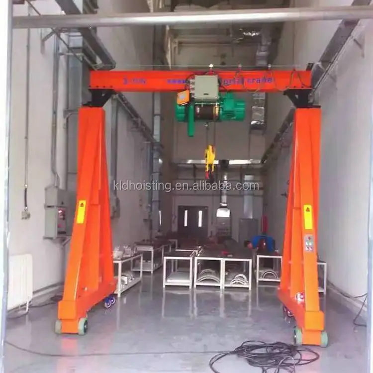 Electric Gantry Crane with Remote Control Lifting, High Quality Cable and Wire Gantry Lifts Customizable