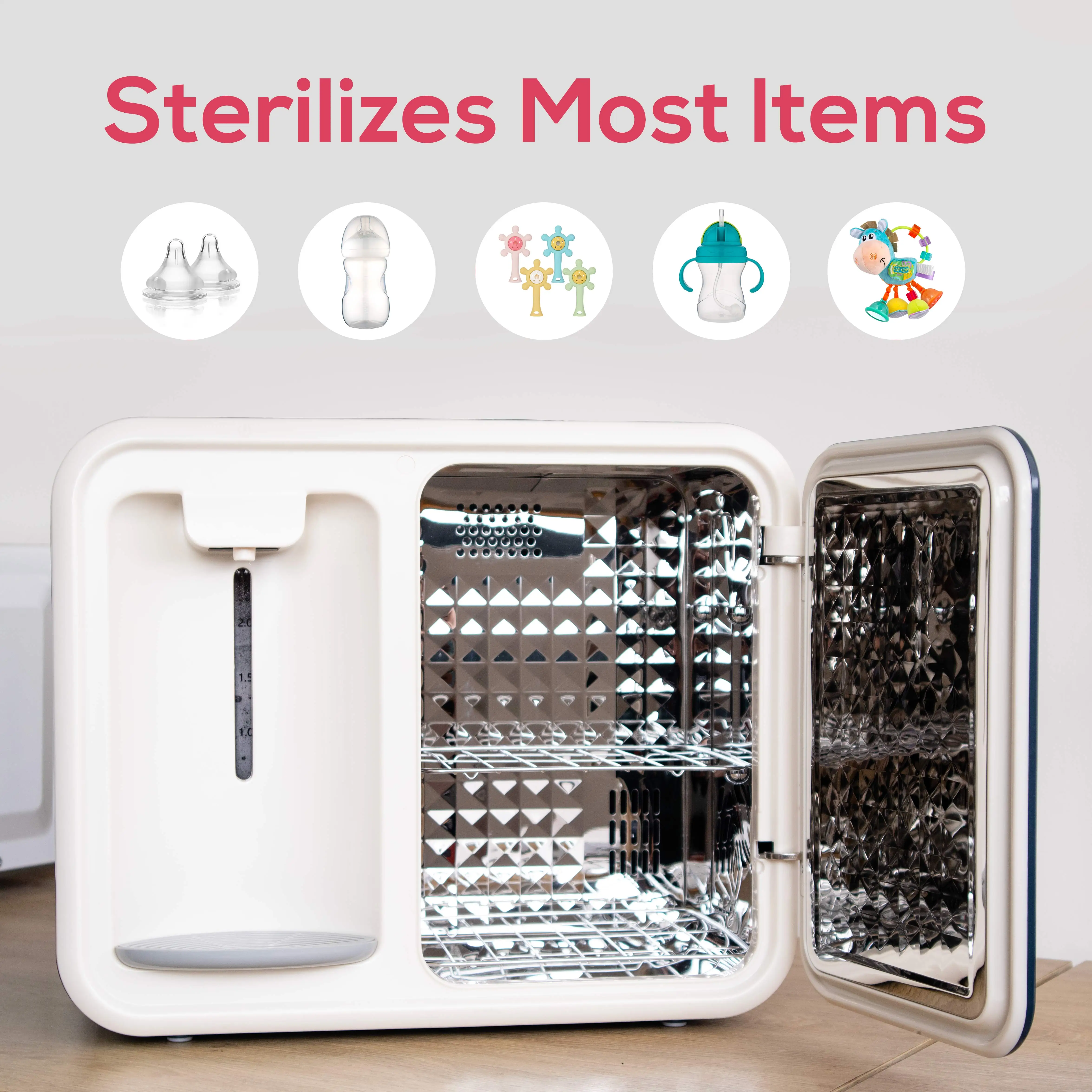 New design multifunctional baby bottle sterilizer dryer Formula Dispenser for Baby Breast Milk Warmer for Feeding Water Bottle