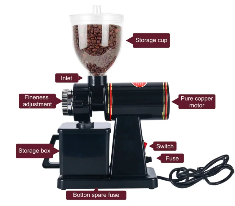 coffee grinder mini electric industrial machine automatic and brewer bean burr  stainless steel mill