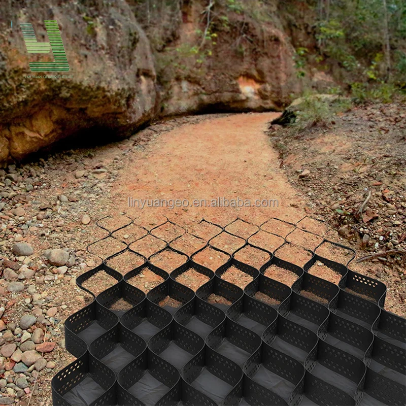 HDPE plastic geocell roof prezzo gravier 50mm gia 2300 retaining walls ground gravel grid driveway paver price
